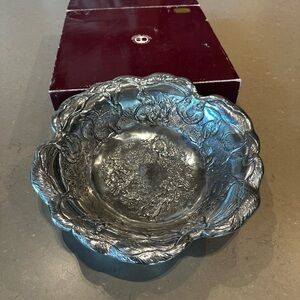 Arthur Court Bunny Rabbit Aluminum Salad Bowl 13.5” Easter